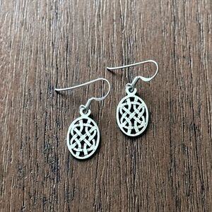 NWT 925 Sterling Silver Celtic Dangle Drop Earrings! Hypoallergenic! NEW!